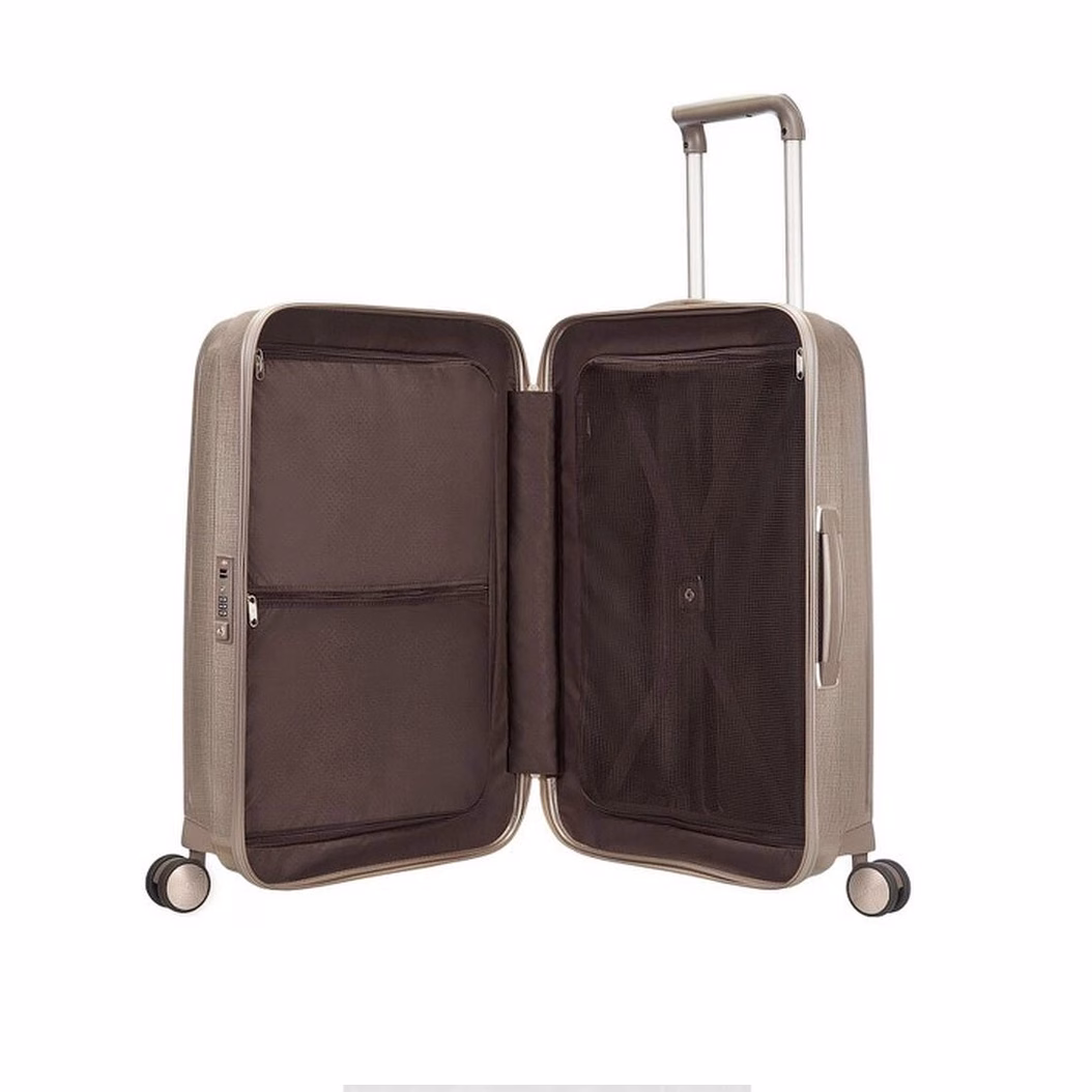 Samsonite SBL Cubelite Spinner - Large Ivory Gold Hard Trolley - Baginnov Samsonite SBL Cubelite Spinner