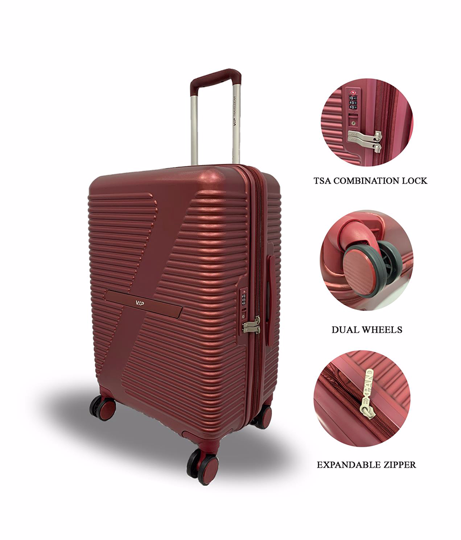 Buy Red VIP HAVELOCK Hard Trolley (79cm) Cabin Luggage Online by VIP - Baginnov vip havelock