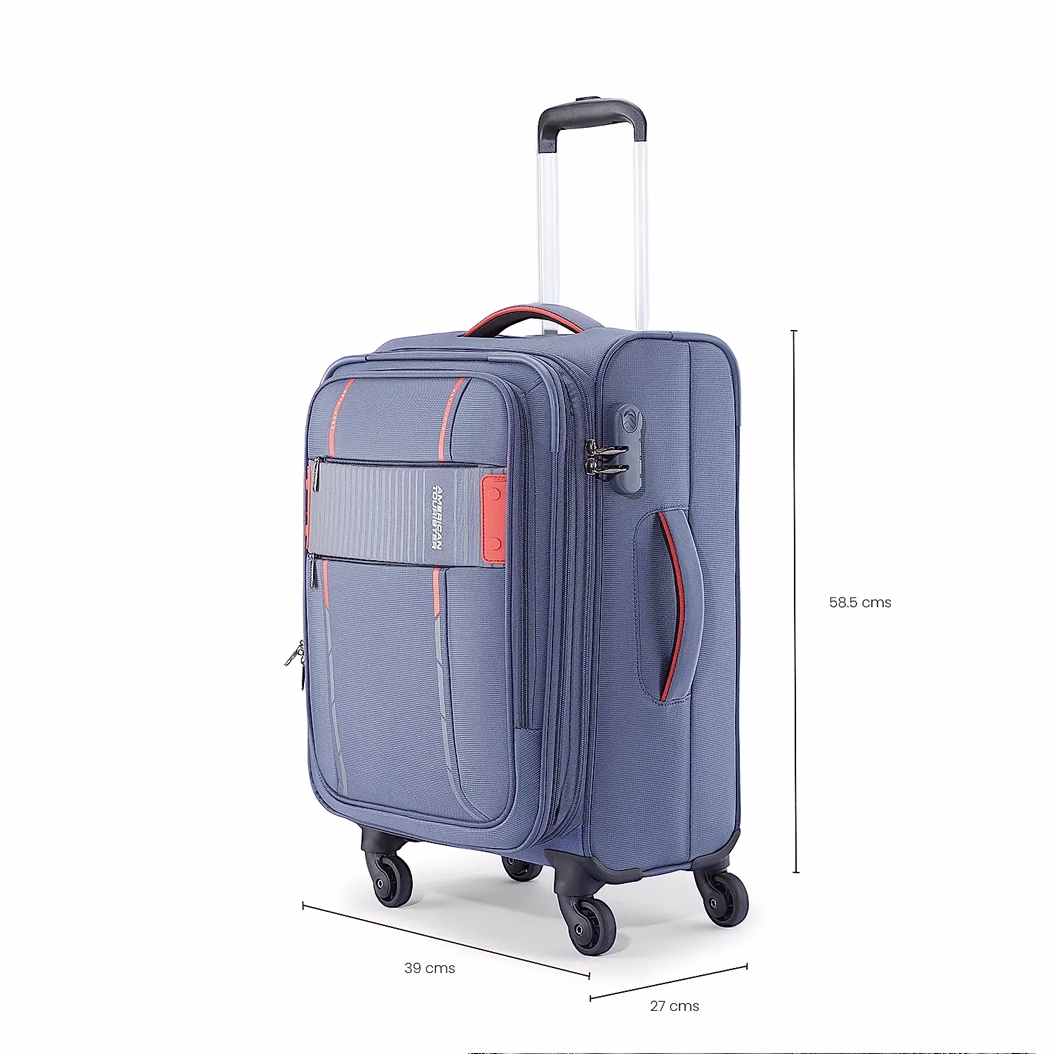 Buy Blue Crux Soft Trolley Small (59 cm) Online by American Tourister Crux - Baginnov american tourister crux