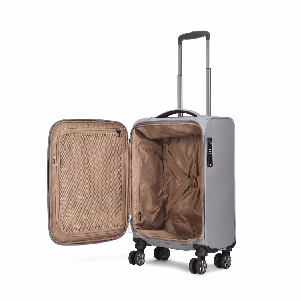 Buy Grey MOLECULE VIP Soft Trolley (53.5 cm) with TSA Locks Online by VIP - Baginnov vip molecule