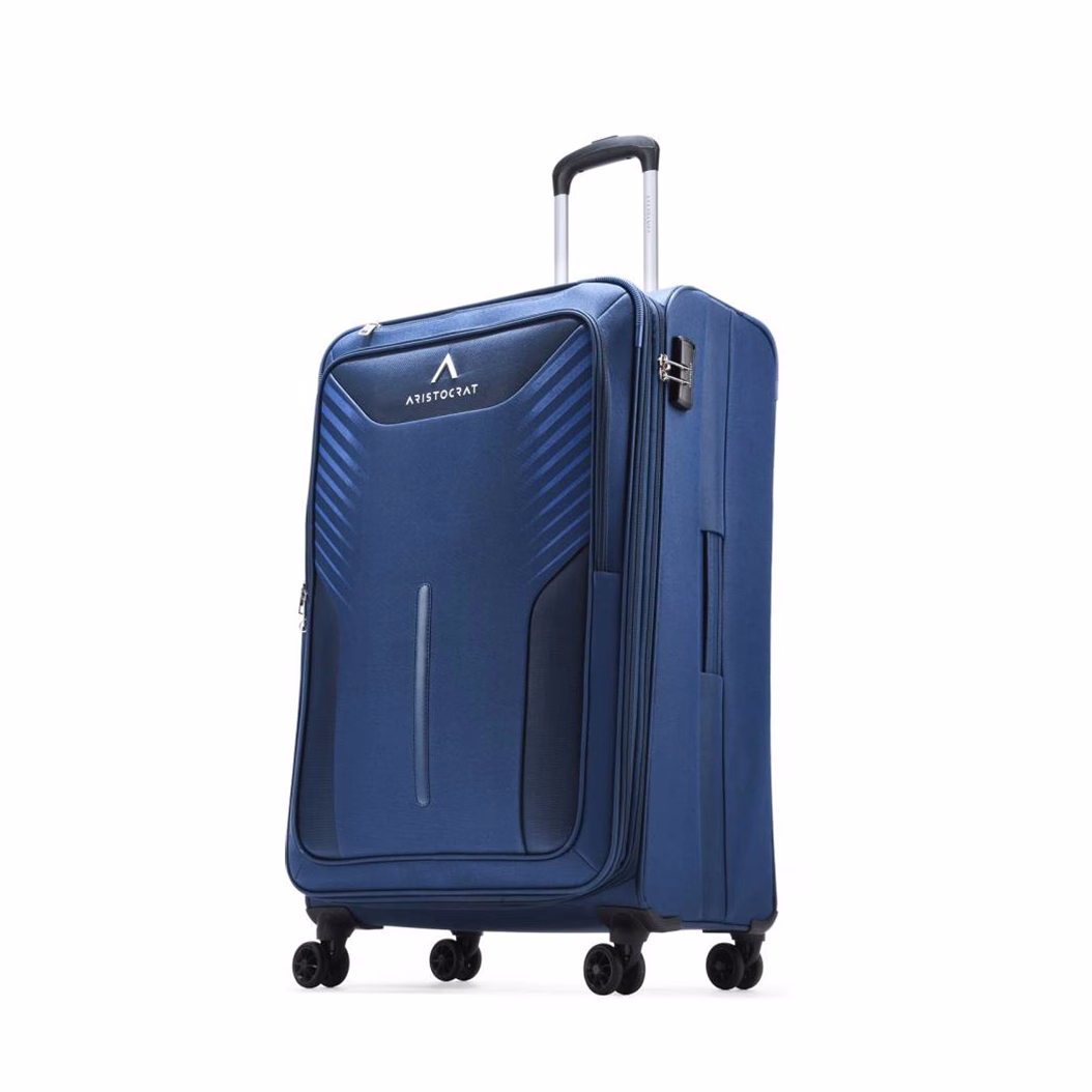 Buy Dark Blue SWISS Aristocrat Soft Trolley-Luggage Large (78cm) Online by Aristocrat - Baginnov swiss aristocrat
