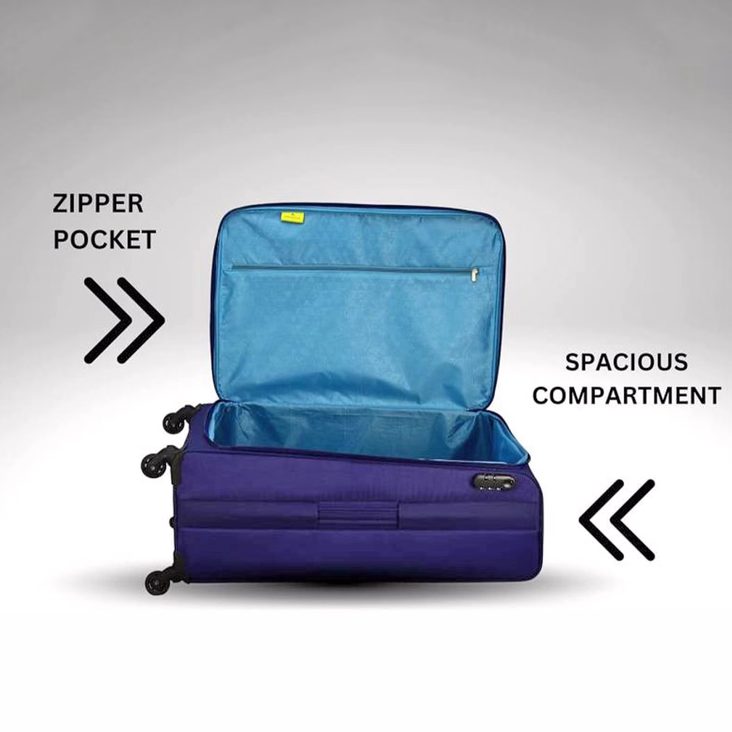 Buy Blue Aristocrat Fort 4W Soft Trolley (78cm) Online by Aristocrat - Baginnov aristocrat fort