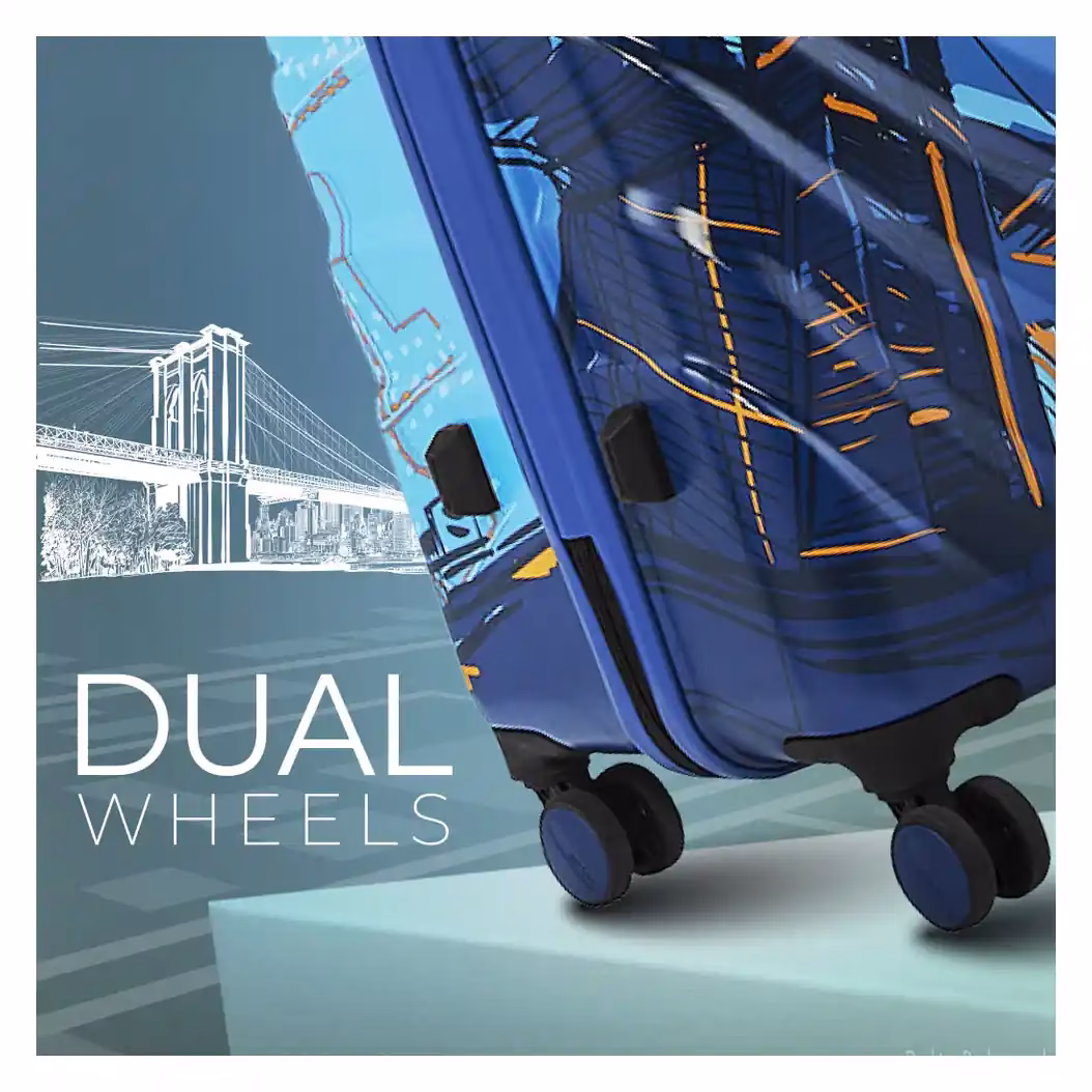 Safari Brooklyn Trolley Bag with TSA Lock and Dual Wheels. - Baginnov Safari Brooklyn Trolley