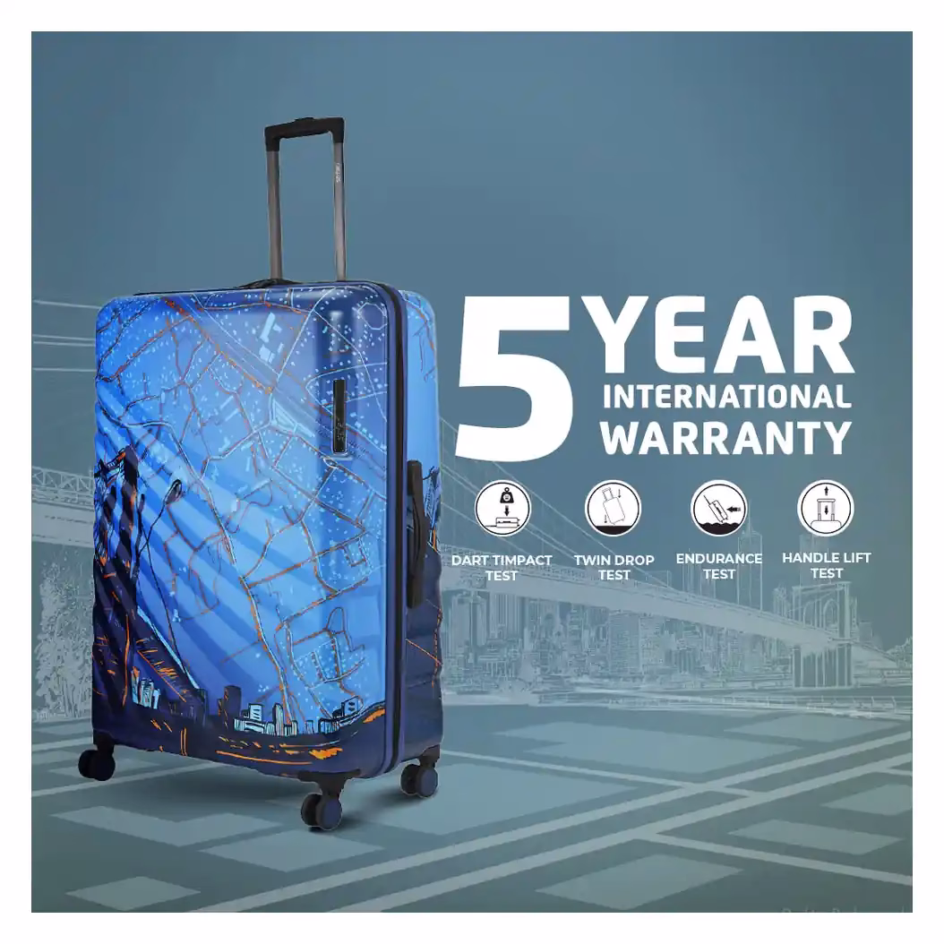 Safari Brooklyn Trolley Bag with TSA Lock and Dual Wheels. - Baginnov Safari Brooklyn Trolley