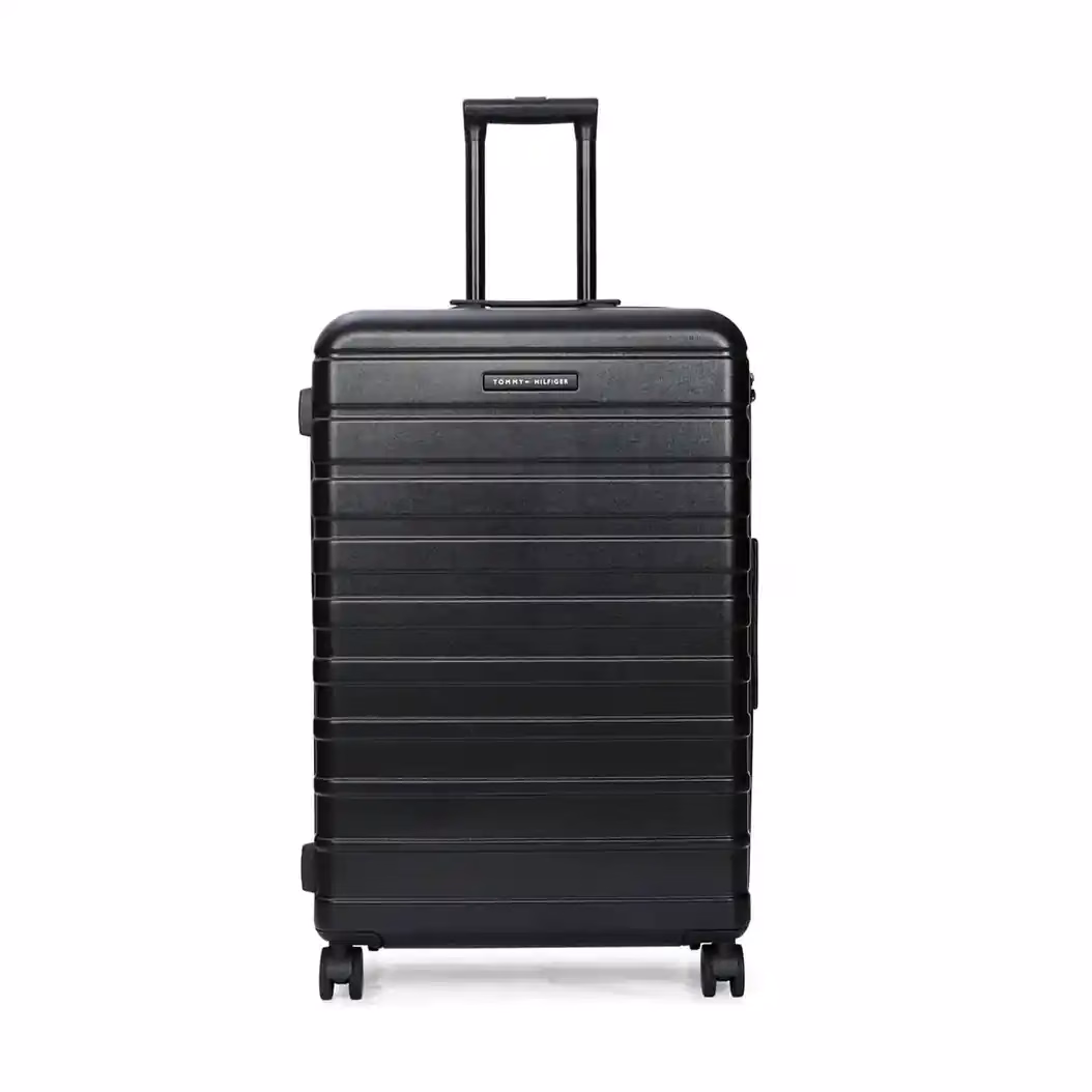 Buy TOMMY HILFIGER Hoover Hard Cabin Trolley – Stylish Black Suitcase with TSA Lock - Baginnov TOMMY HILFIGER Hoover Hard Cabin Trolley