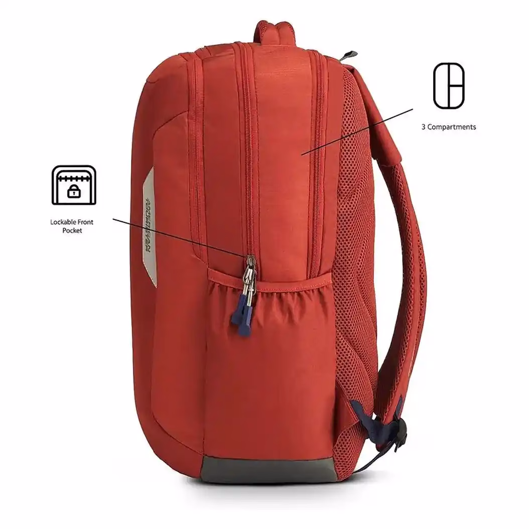 Buy American Tourister BRETT  Backpacks Online – Trendy & Durable Backpacks - Baginnov American Tourister BRETT Backpacks in Red