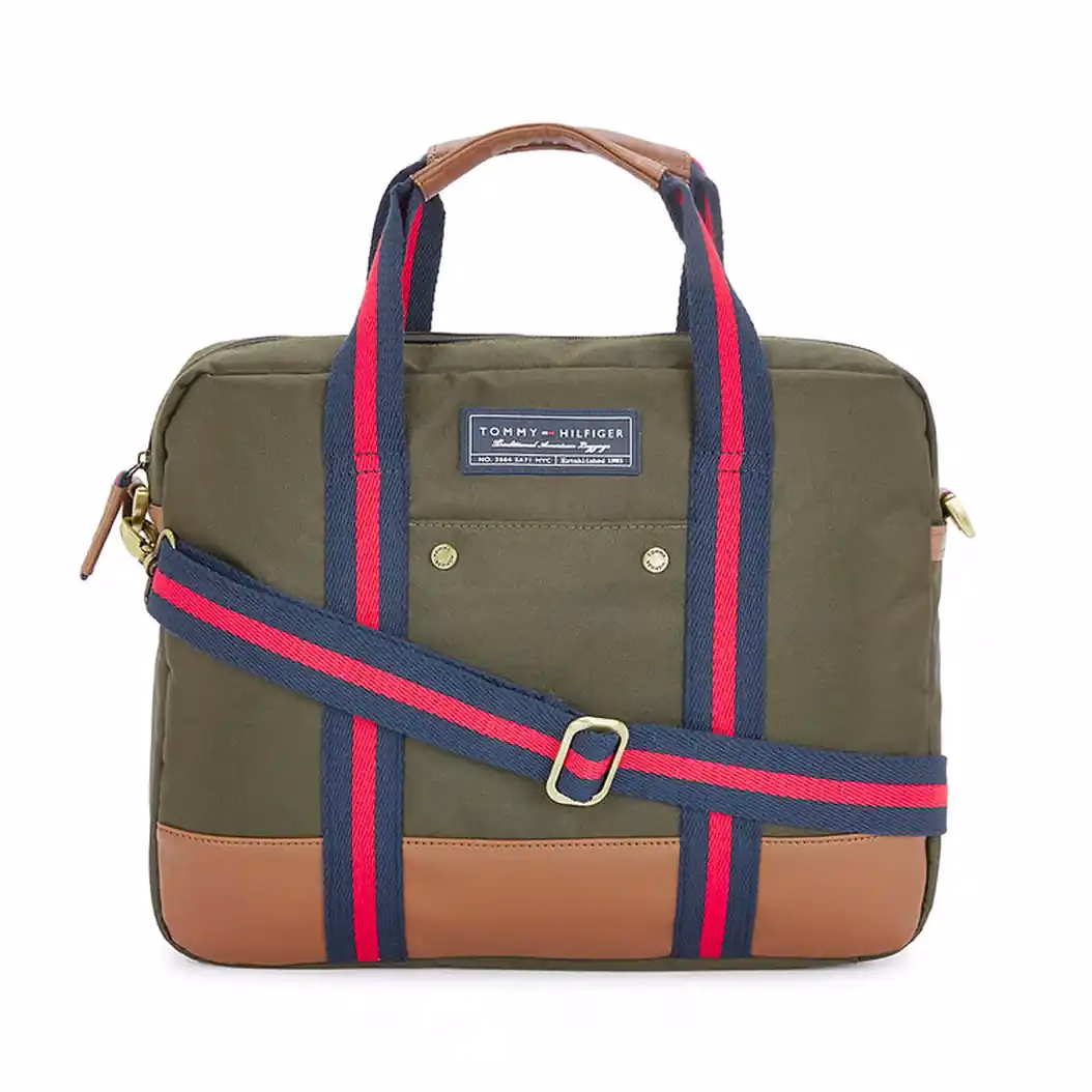 Tommy Hilfiger Franklin professional laptop bag with a crossbody strap, secure zip closure, and spacious compartments. - Baginnov TOMMY HILFIGER Franklin