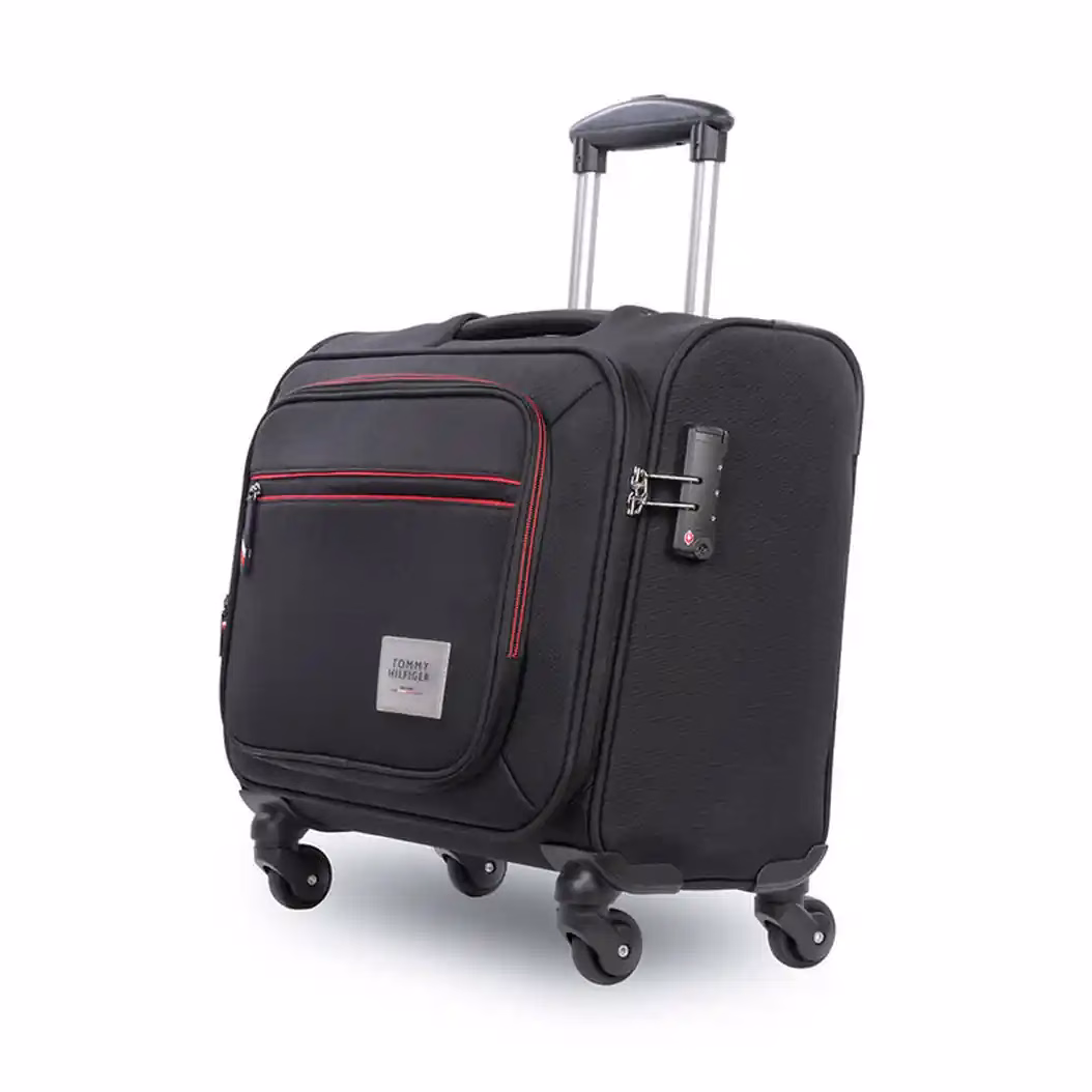 Tommy Hilfiger Taylor business trolley with a TSA lock, laptop sleeve, and 360° wheels for effortless travel. - Baginnov Tommy Hilfiger Taylor