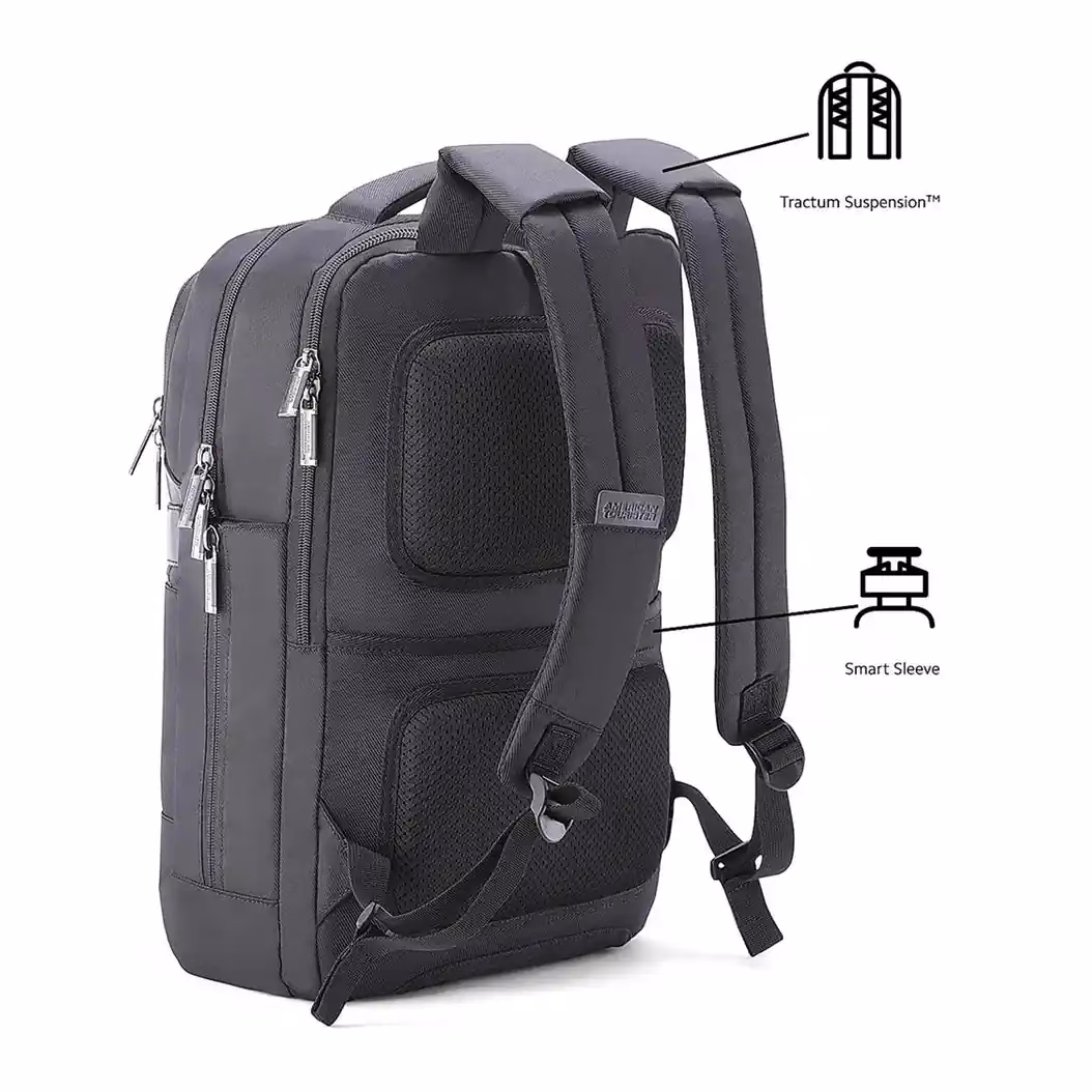 Buy American Tourister RUBIO Backpacks Online – Trendy & Durable Backpacks - Baginnov American Tourister RUBIO Backpacks in Black