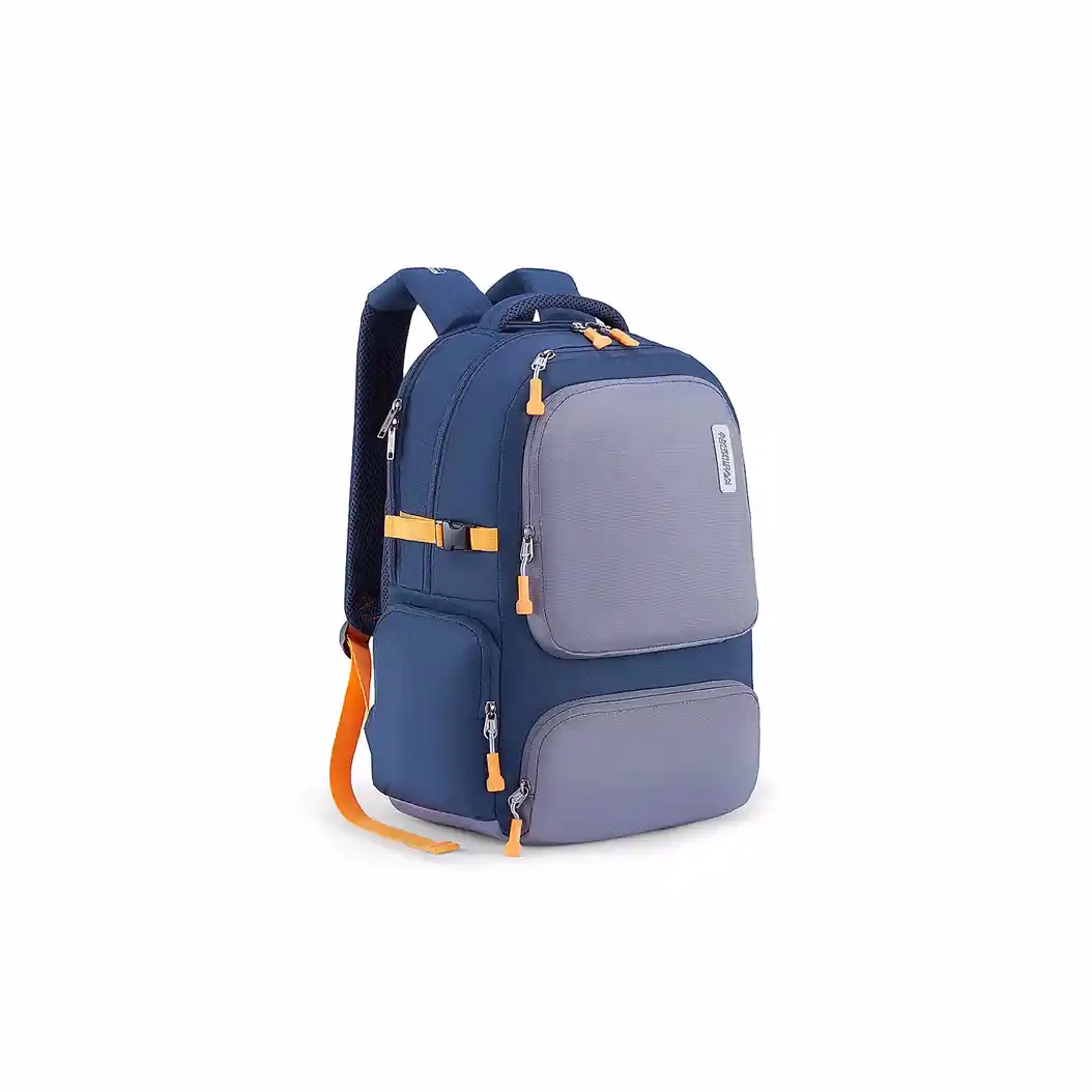 Buy American Tourister BRETT 3.0 Backpacks Online – Trendy & Durable Backpacks - Baginnov American Tourister BRETT 3.0 Backpacks in Navy/Grey