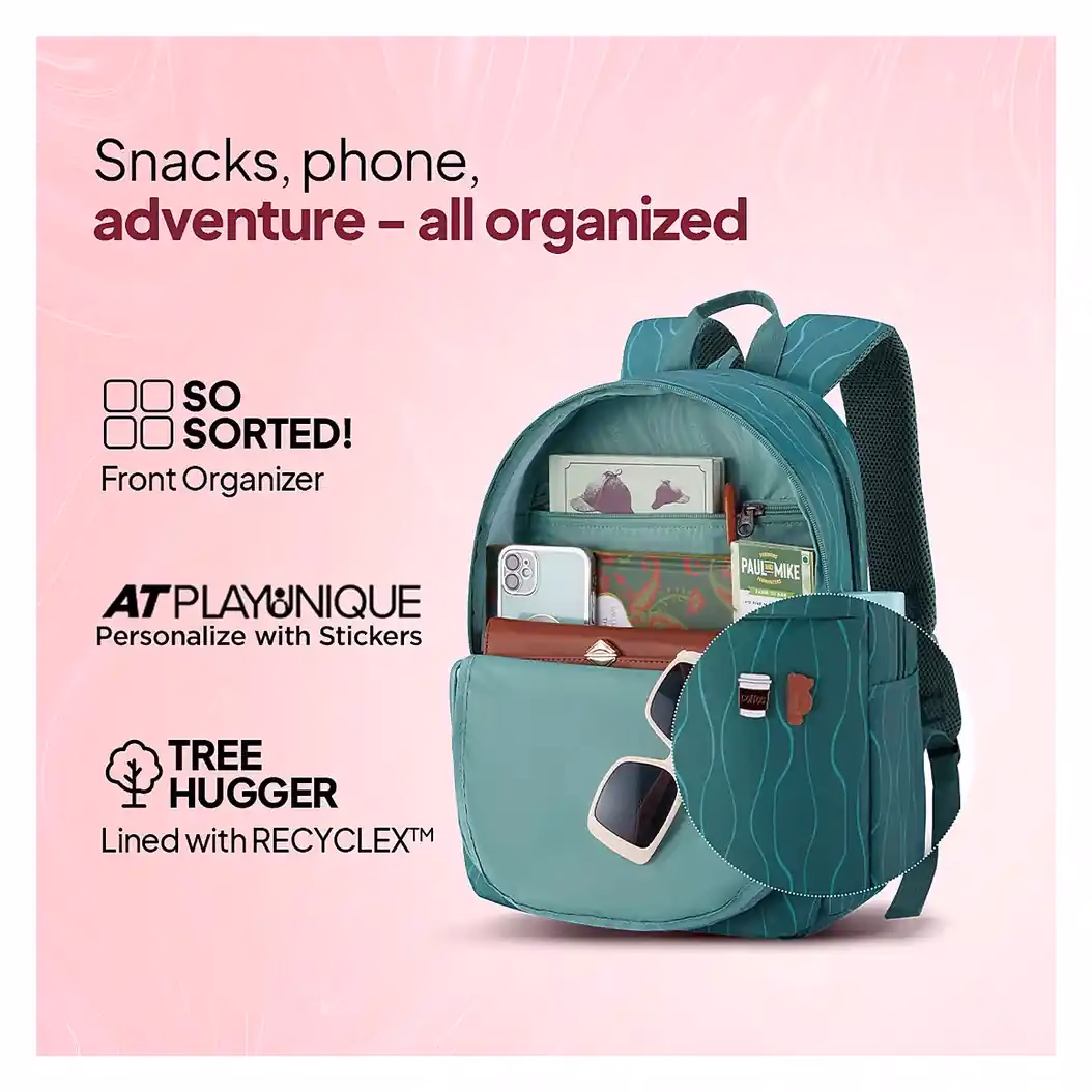 Buy American Tourister Bella Backpacks Online – Trendy & Durable Backpacks - Baginnov American Tourister Bella Backpacks in Olive
