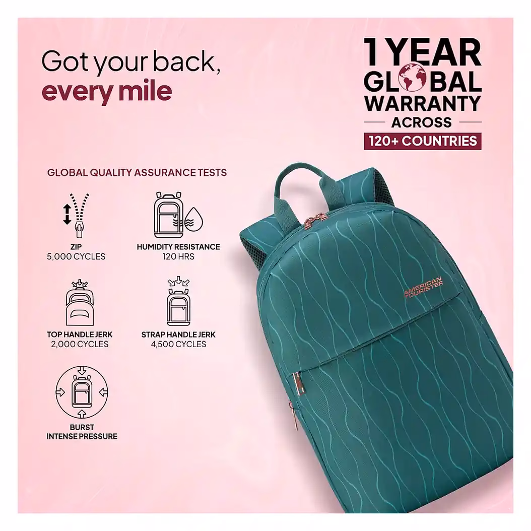 Buy American Tourister Bella Backpacks Online – Trendy & Durable Backpacks - Baginnov American Tourister Bella Backpacks in Olive