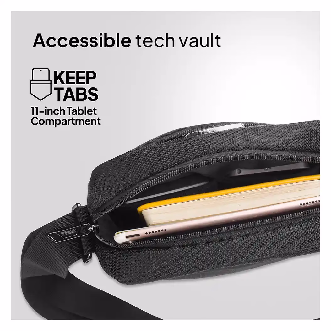 Buy American Tourister BASS Sling Bag Online – Trendy & Durable Backpacks - Baginnov American Tourister BASS Sling Bag in Black