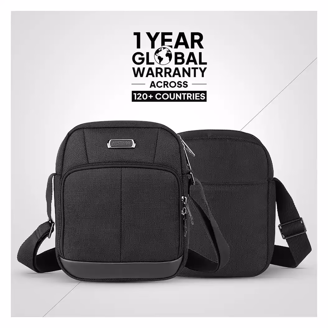 Buy American Tourister BASS Sling Bag Online – Trendy & Durable Backpacks - Baginnov American Tourister BASS Sling Bag in Black