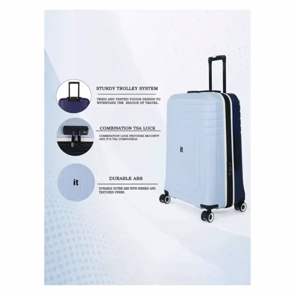 It Luggage CONVOLVED Hard Trolley in Sky Blue