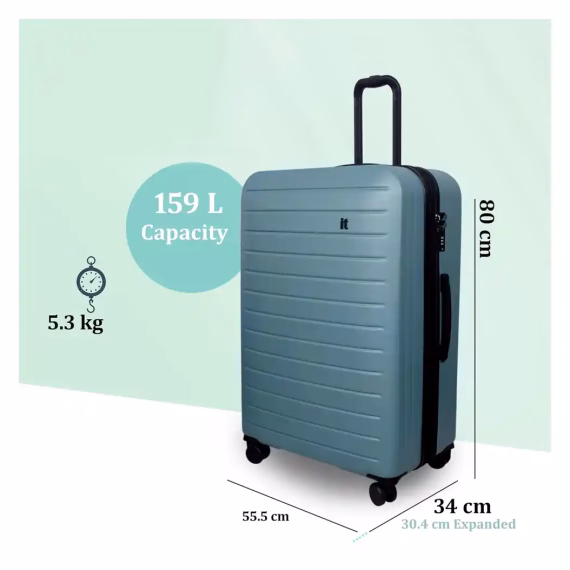 It Luggage Legion Hard Trolley in Smoke Blue