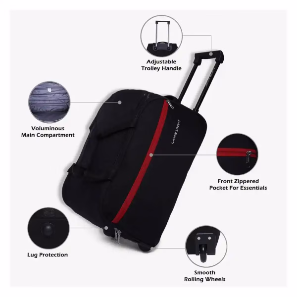 Lavie DMGE620019K4 Duffle Trolley in Black