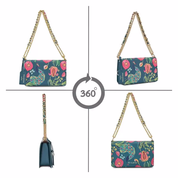 Lavie ANARMOR FLAP SB Hand Bag in Teal