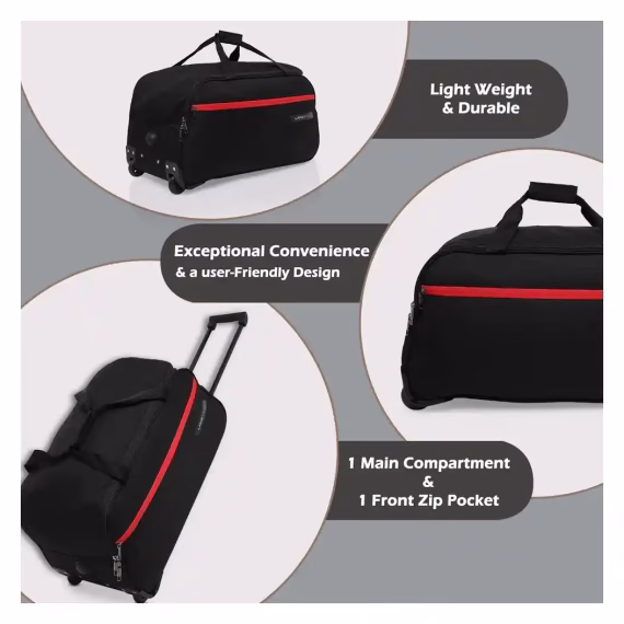 Lavie DMGE620019K4 Duffle Trolley in Black