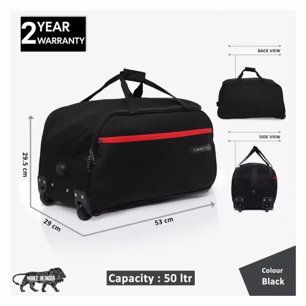 Lavie DMGE620019K4 Duffle Trolley in Black