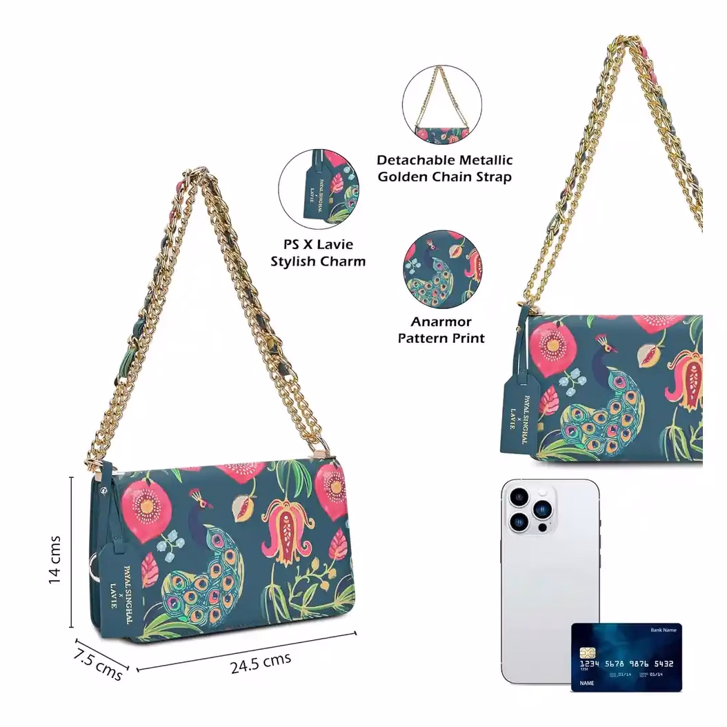 Buy Lavie ANARMOR FLAP SB Hand Bag Online – Stylish & Reliable LHB - Baginnov Lavie ANARMOR FLAP SB Hand Bag in Teal