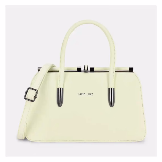 Lavie LX Book Emb Frame Hand Bag in Off White