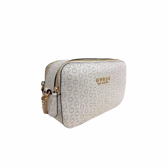 Guess SAFFRON DOUBLE Cross Body in Whi
