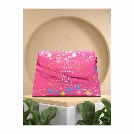 Caprese SPLASH SATCHEL SMALL Hand Bag in FUCHSIA