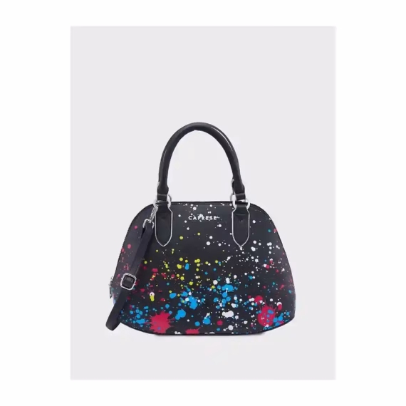 Caprese SPLASH SATCHEL SMALL Hand Bag in Black